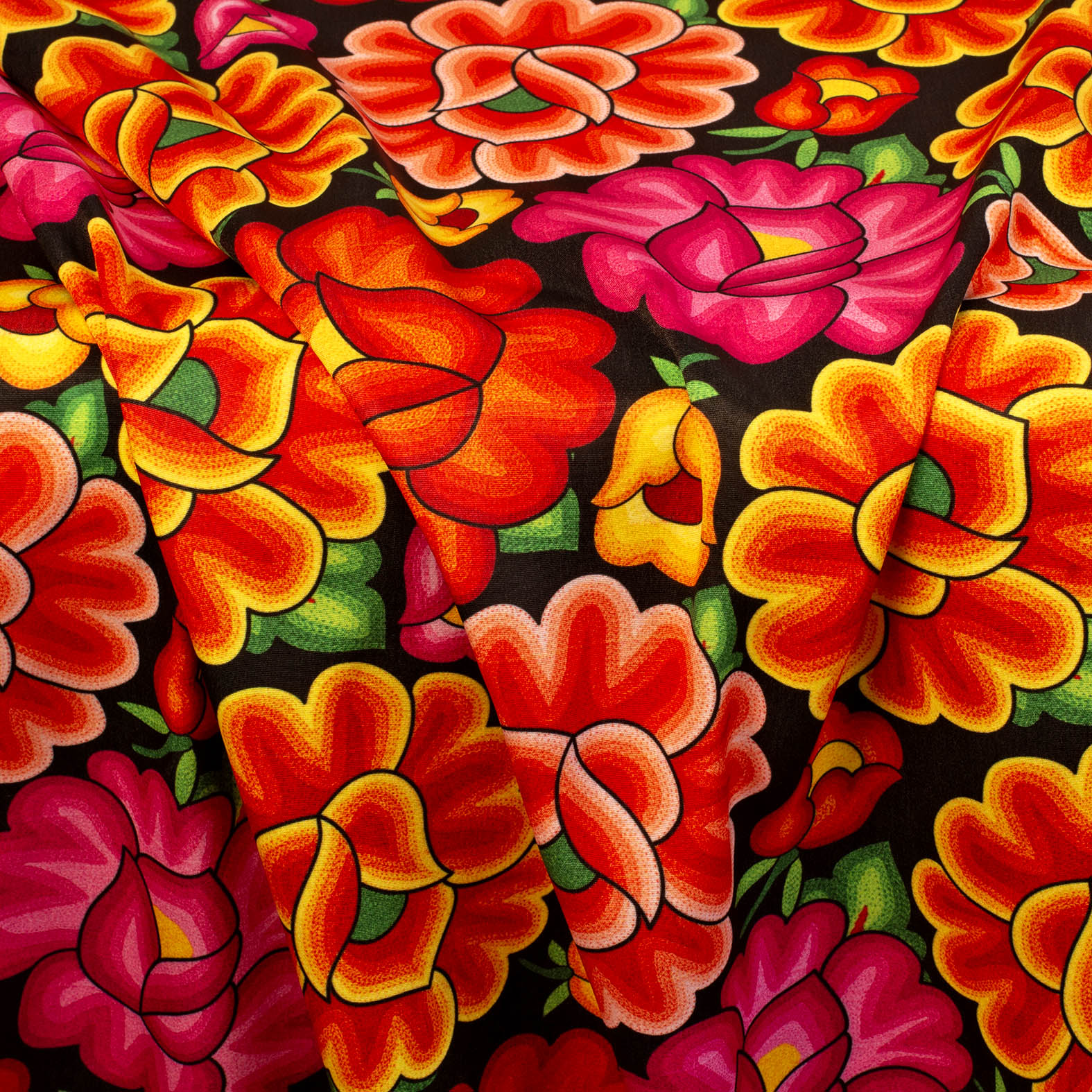 TELA TIPO SEDA DISEÑO 1001 FLORAL CHIC X METRO