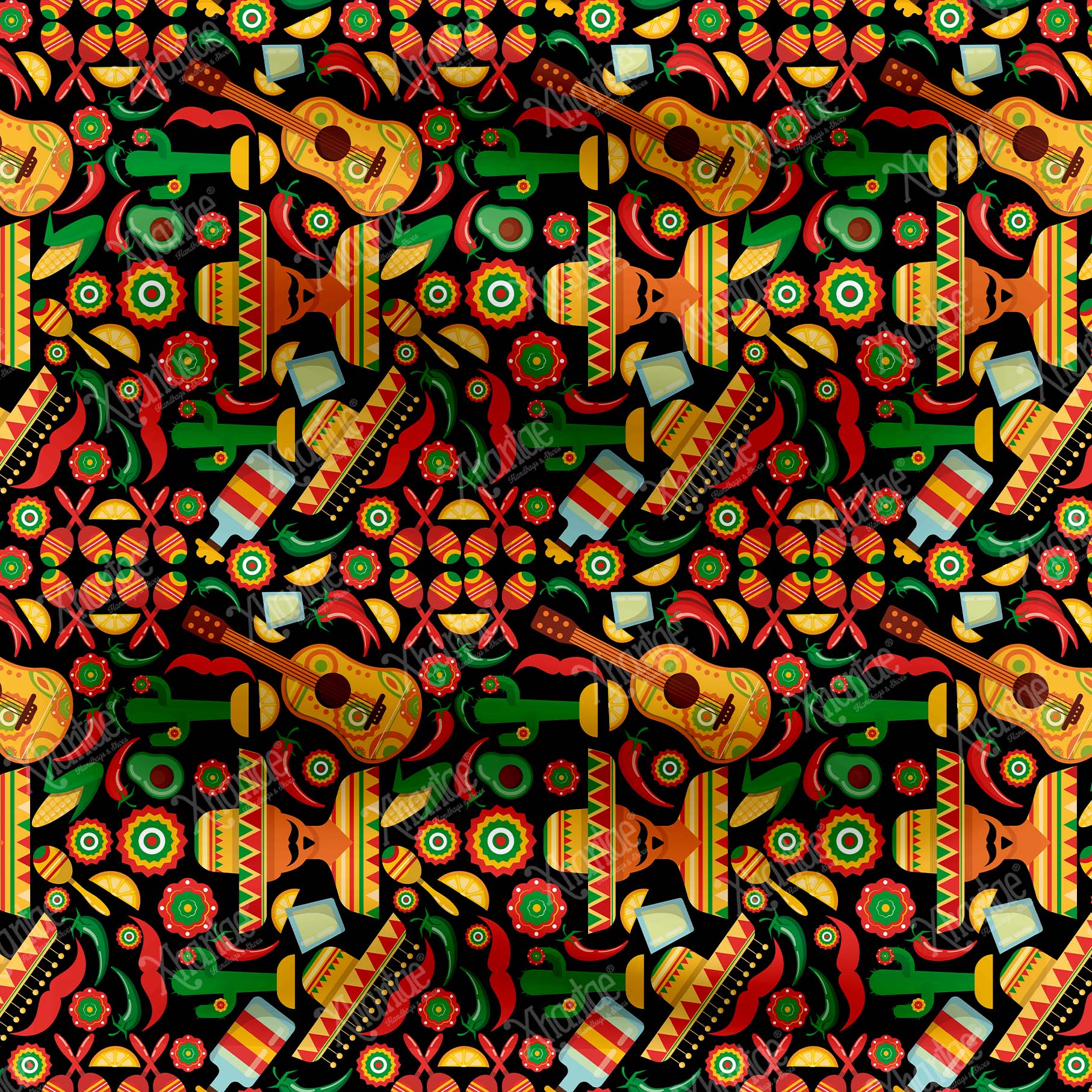 TELA TIPO SEDA DISEÑO MÉXICO MARIACHI X METRO