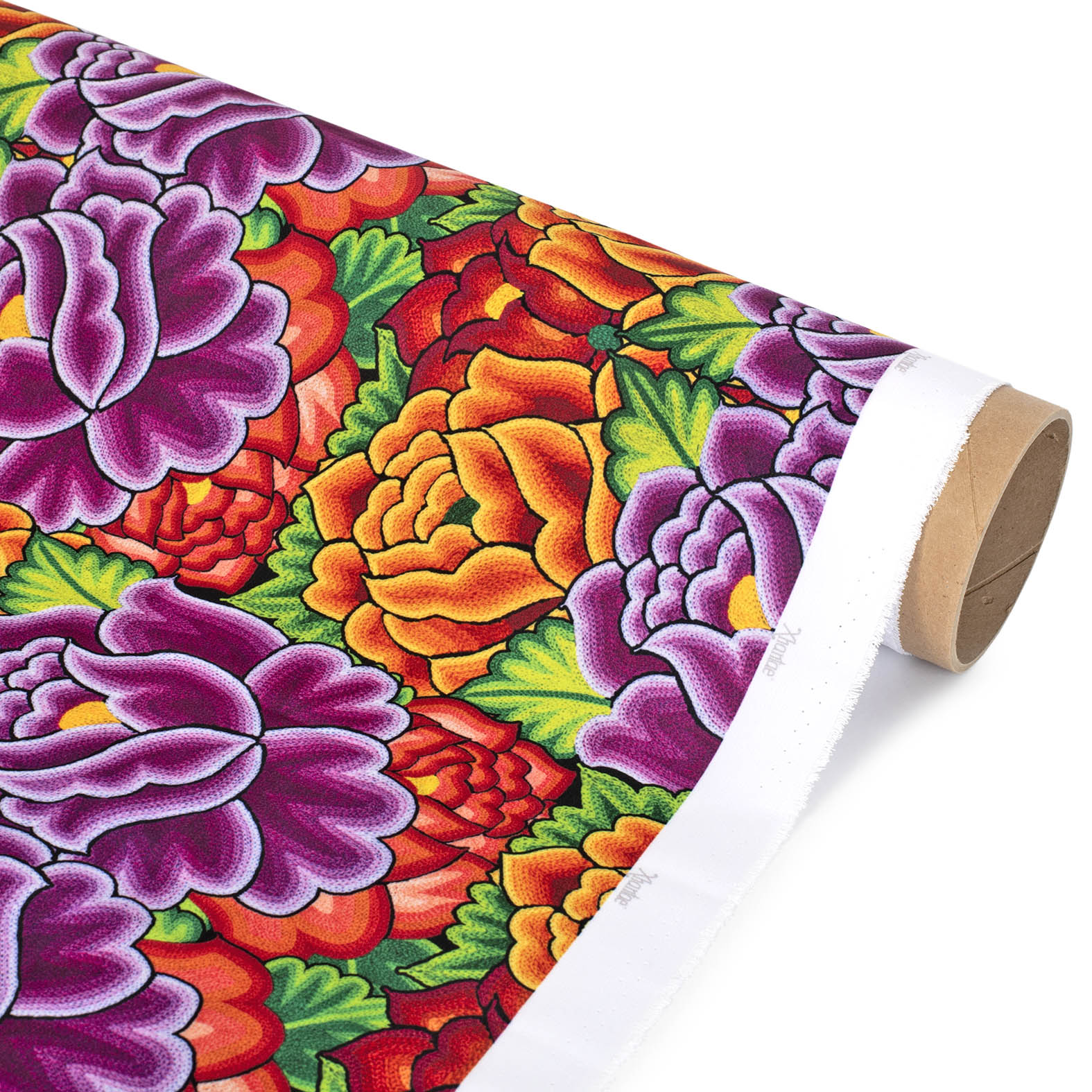TELA TIPO SEDA FLOR UVA X METRO