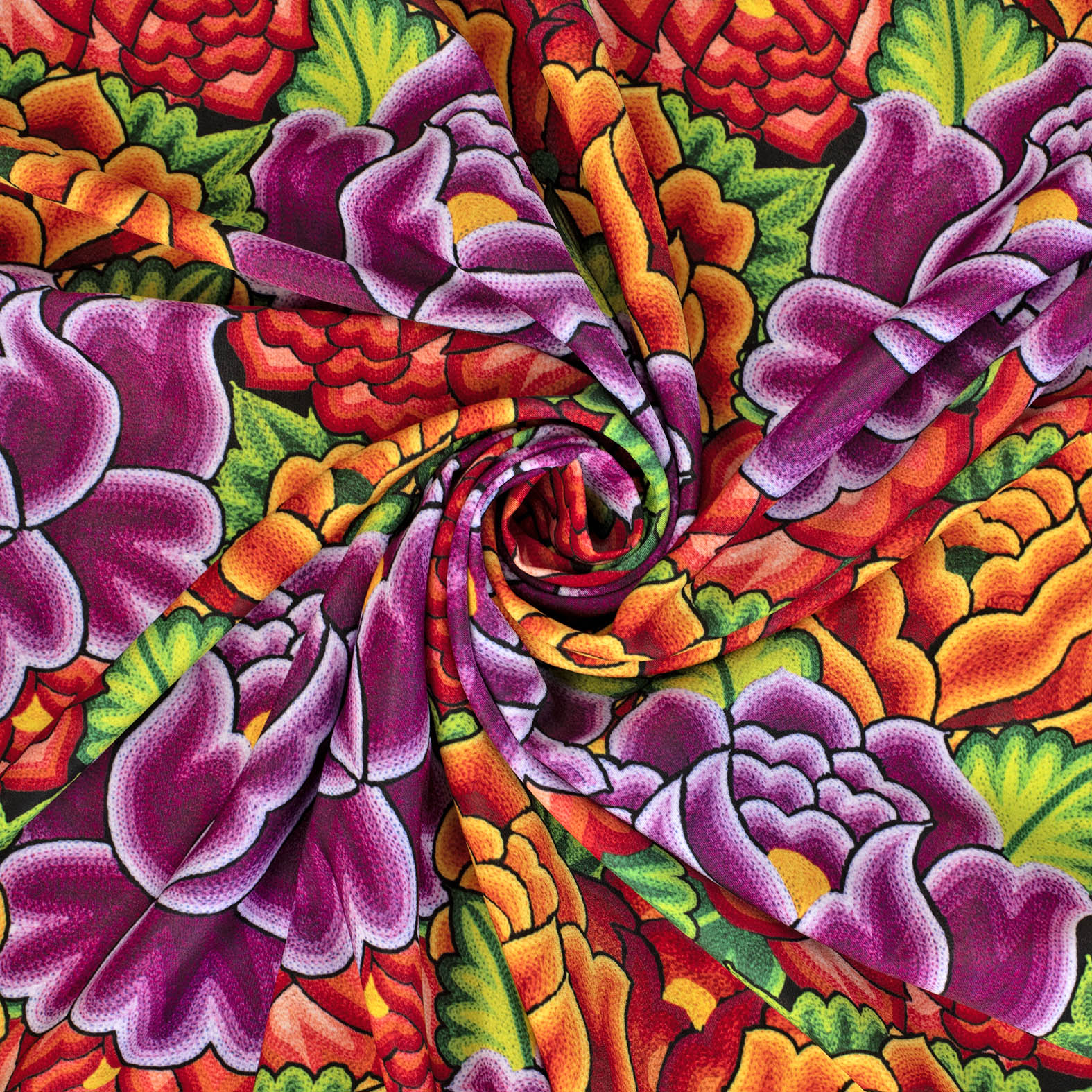 TELA TIPO SEDA FLOR UVA X METRO