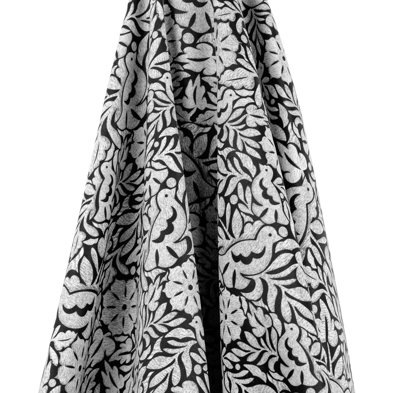 TELA TIPO SEDA DISEÑO JALAPA GRIS X METRO
