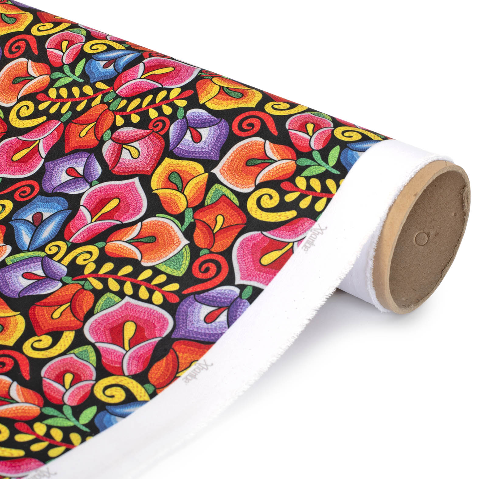TELA TIPO SEDA DISEÑO 1014 FLORAL X METRO