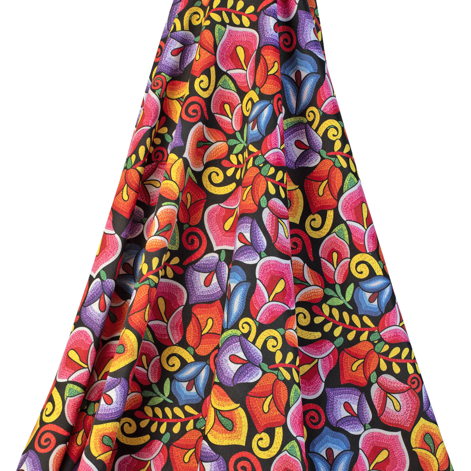 TELA TIPO SEDA DISEÑO 1014 FLORAL X METRO