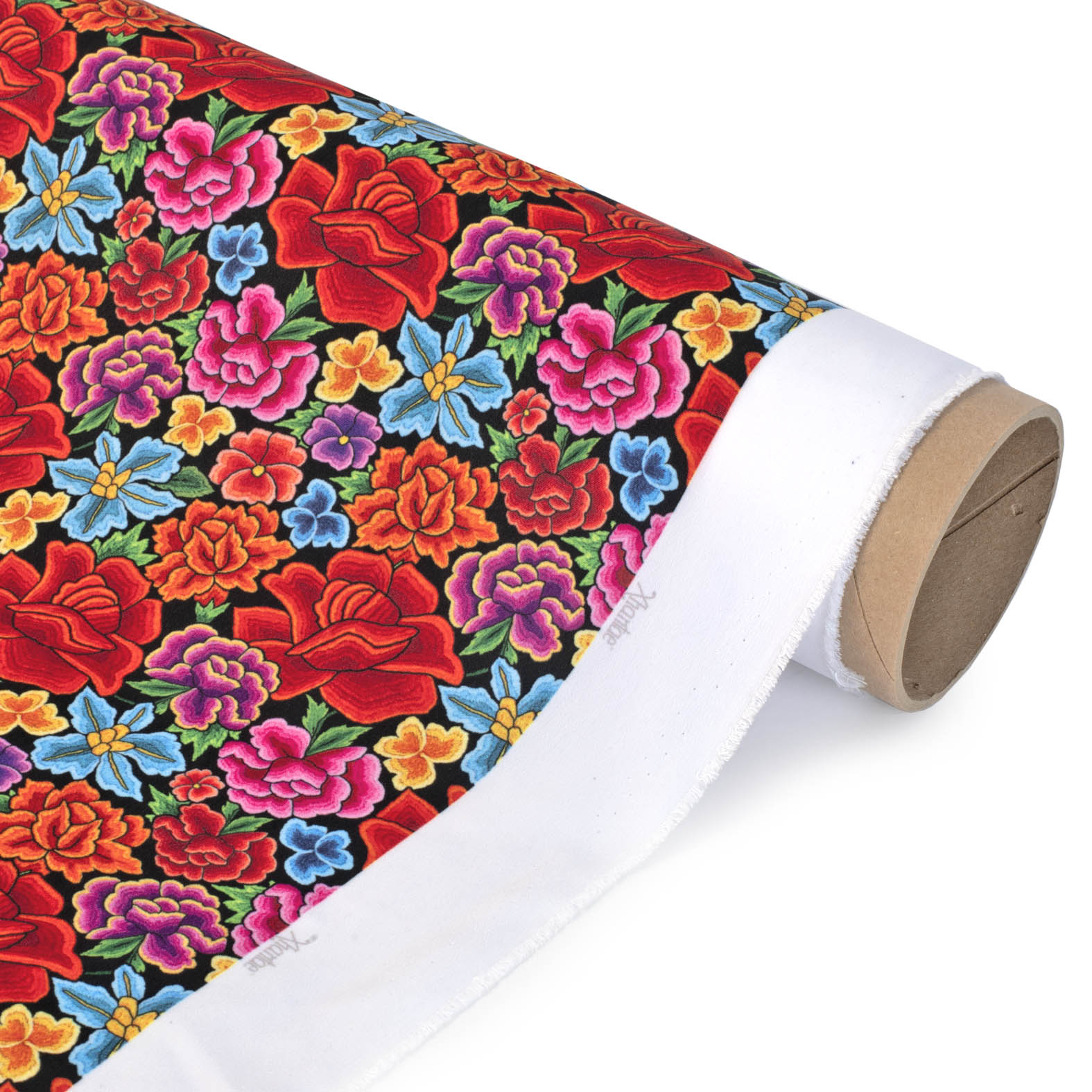 TELA TIPO SEDA DISEÑO 2006 FLORAL X METRO