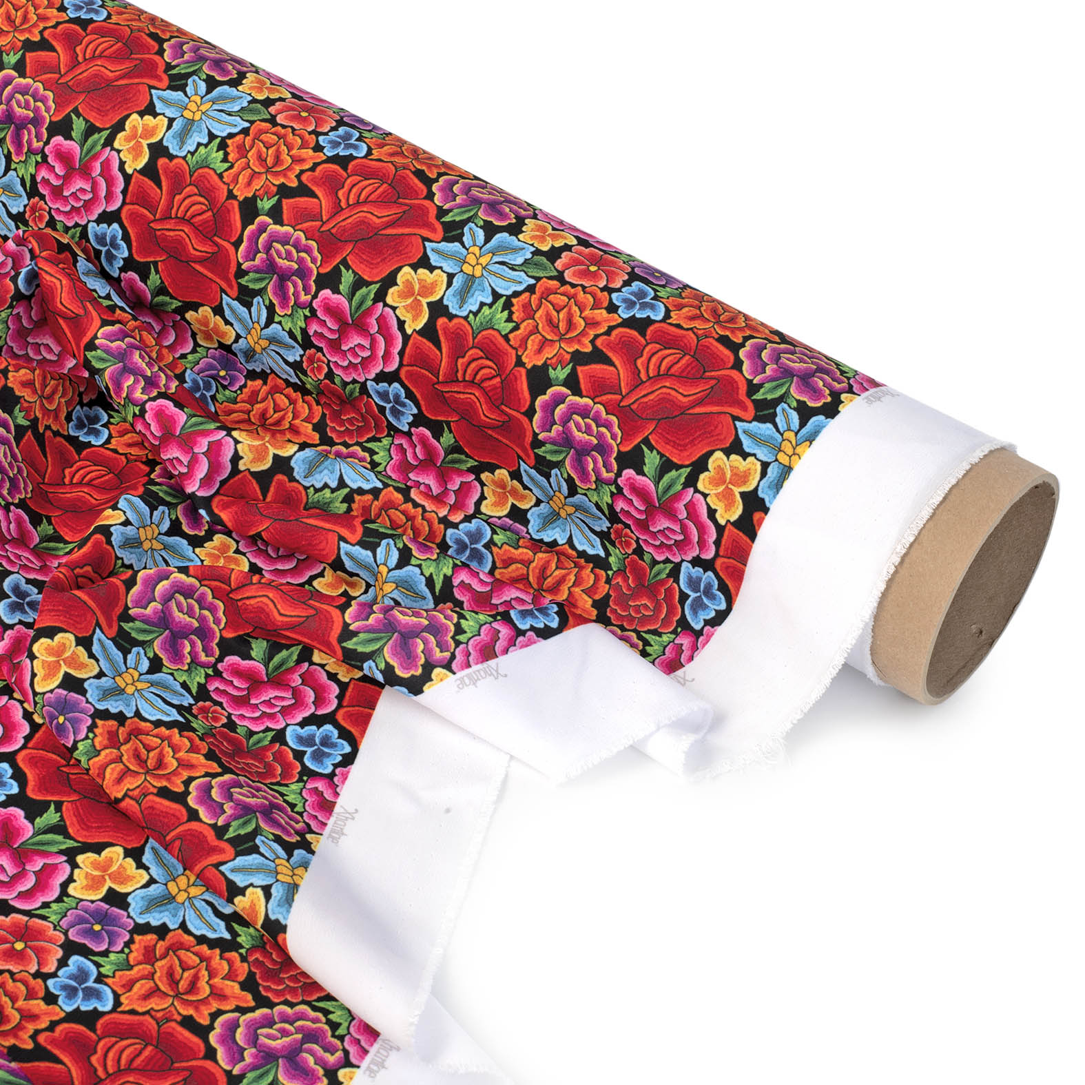 TELA TIPO SEDA DISEÑO 2006 FLORAL X METRO