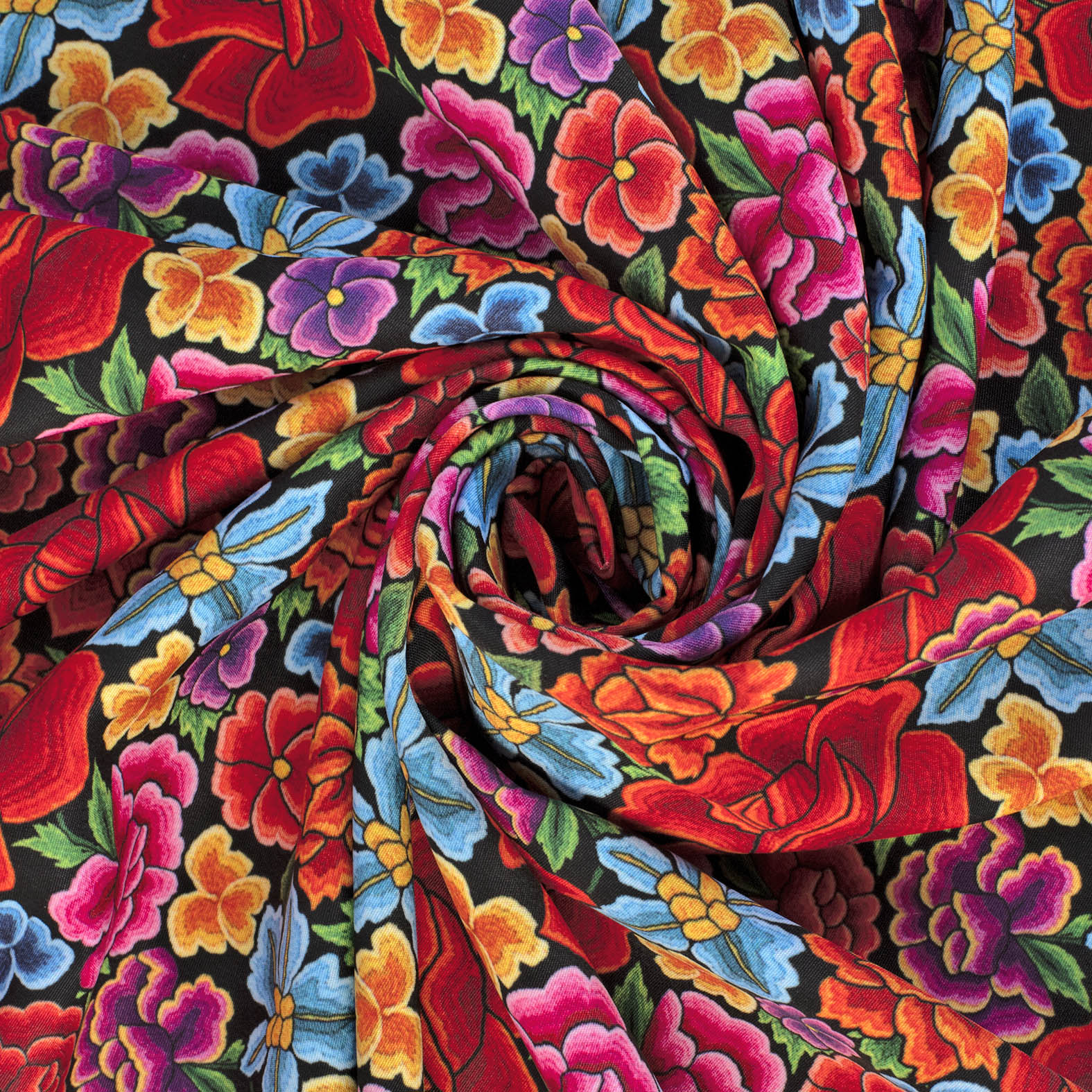 TELA TIPO SEDA DISEÑO 2006 FLORAL X METRO