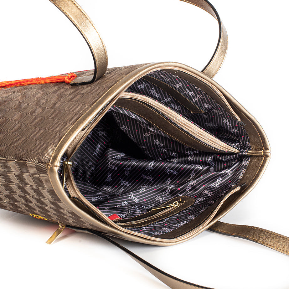 BOLSA THALIA FLOR NARANJA LONETA