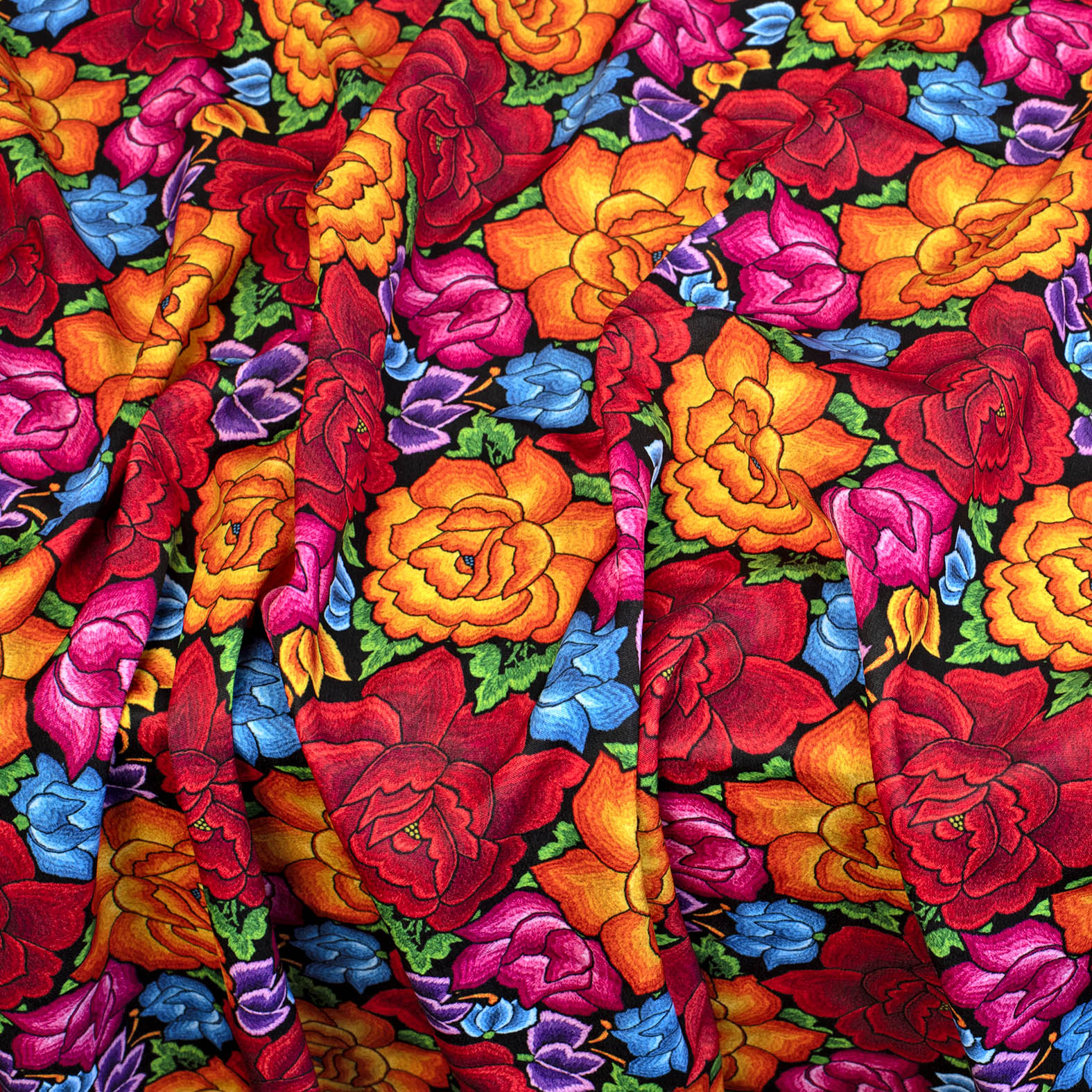 TELA TIPO SEDA DISEÑO 2008 FLORAL X METRO