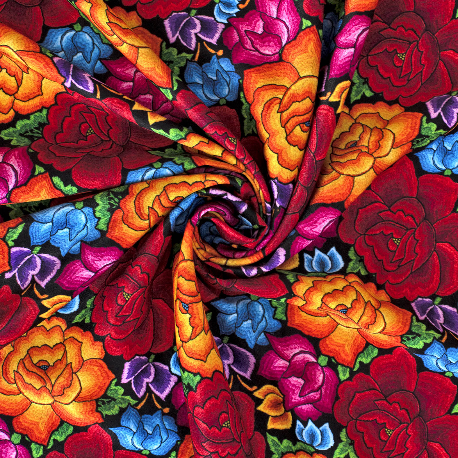 TELA TIPO SEDA DISEÑO 2008 FLORAL X METRO