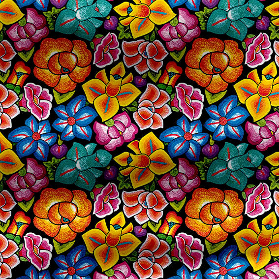 TELA TIPO SEDA 002 FLORAL X METRO