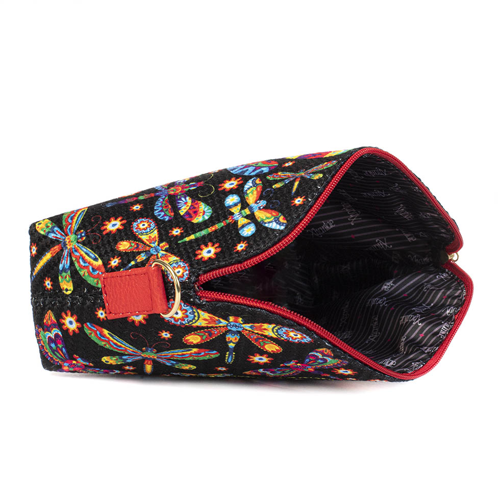 BOLSA DIAMANTE LIBELULA ASA ROJA