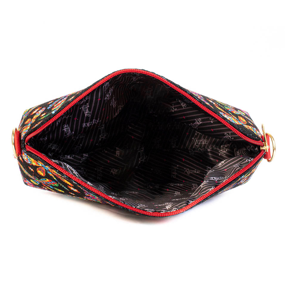BOLSA DIAMANTE LIBELULA ASA ROJA