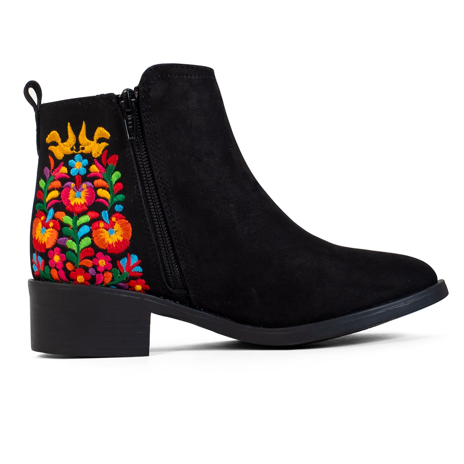 BOTIN YALI VALLES NEGRO BORDADO