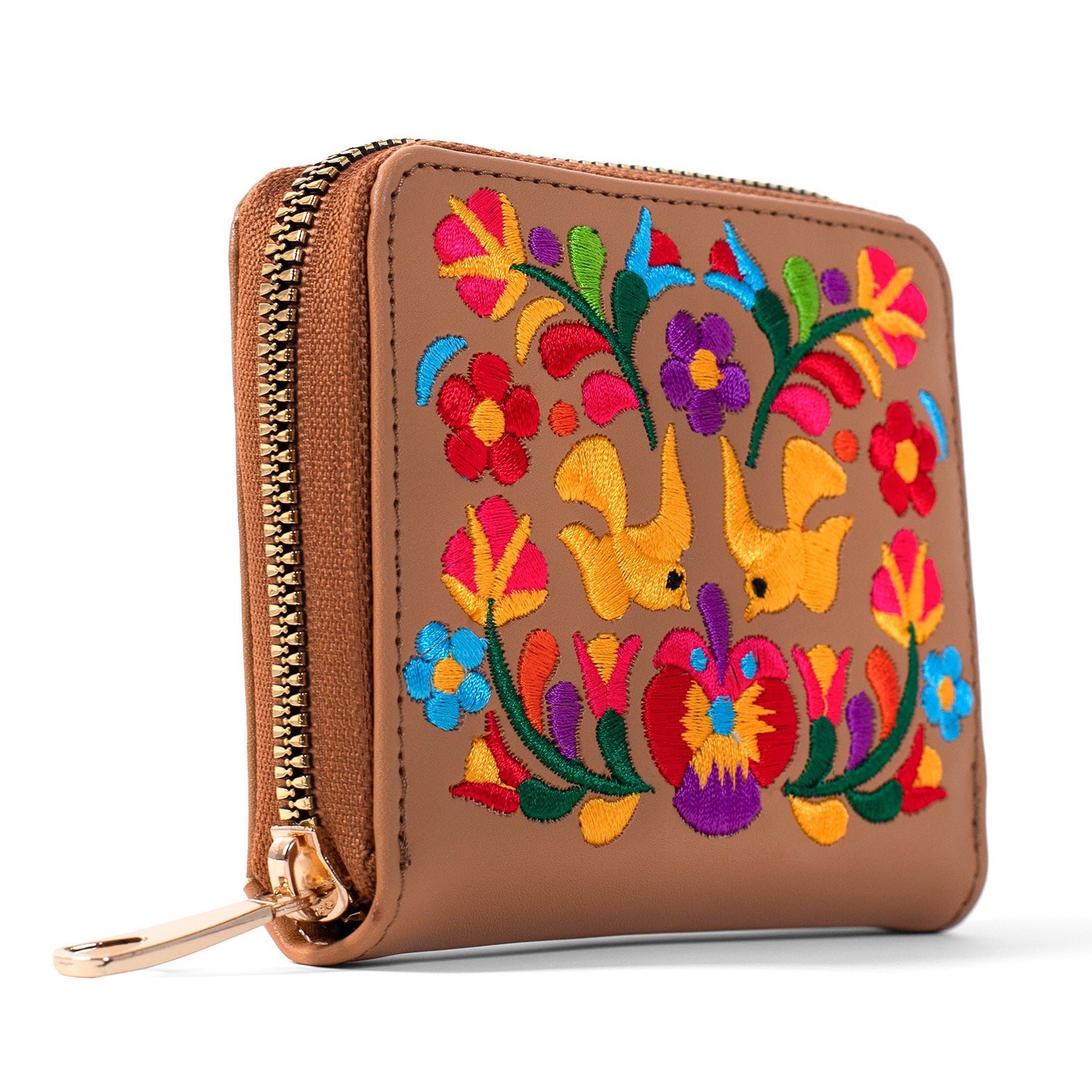 CARTERA CANDY BORDADO VALLES CAMEL