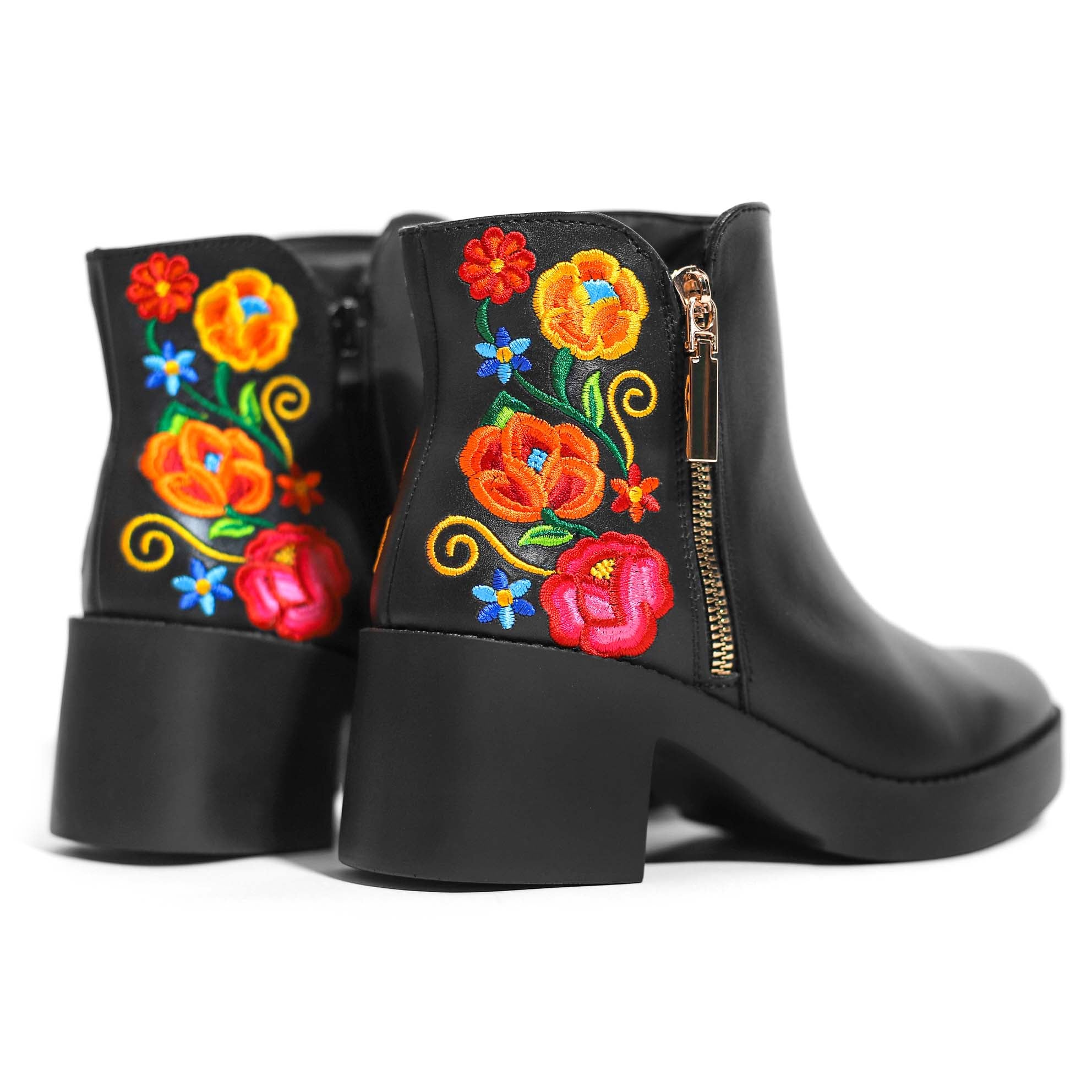 BOTIN LOLA FLORAL BORDADO NG