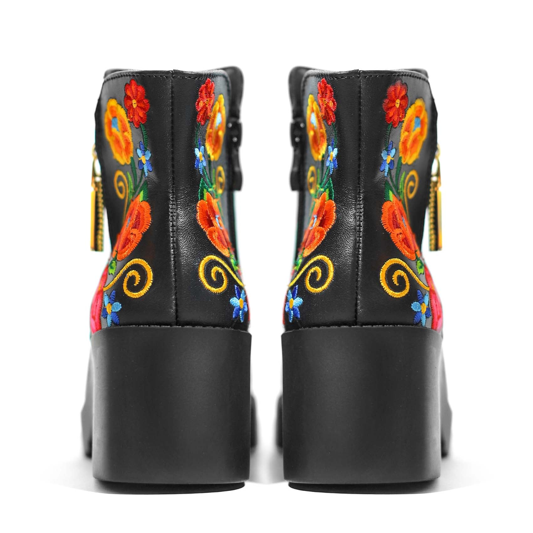 BOTIN LOLA FLORAL BORDADO NG