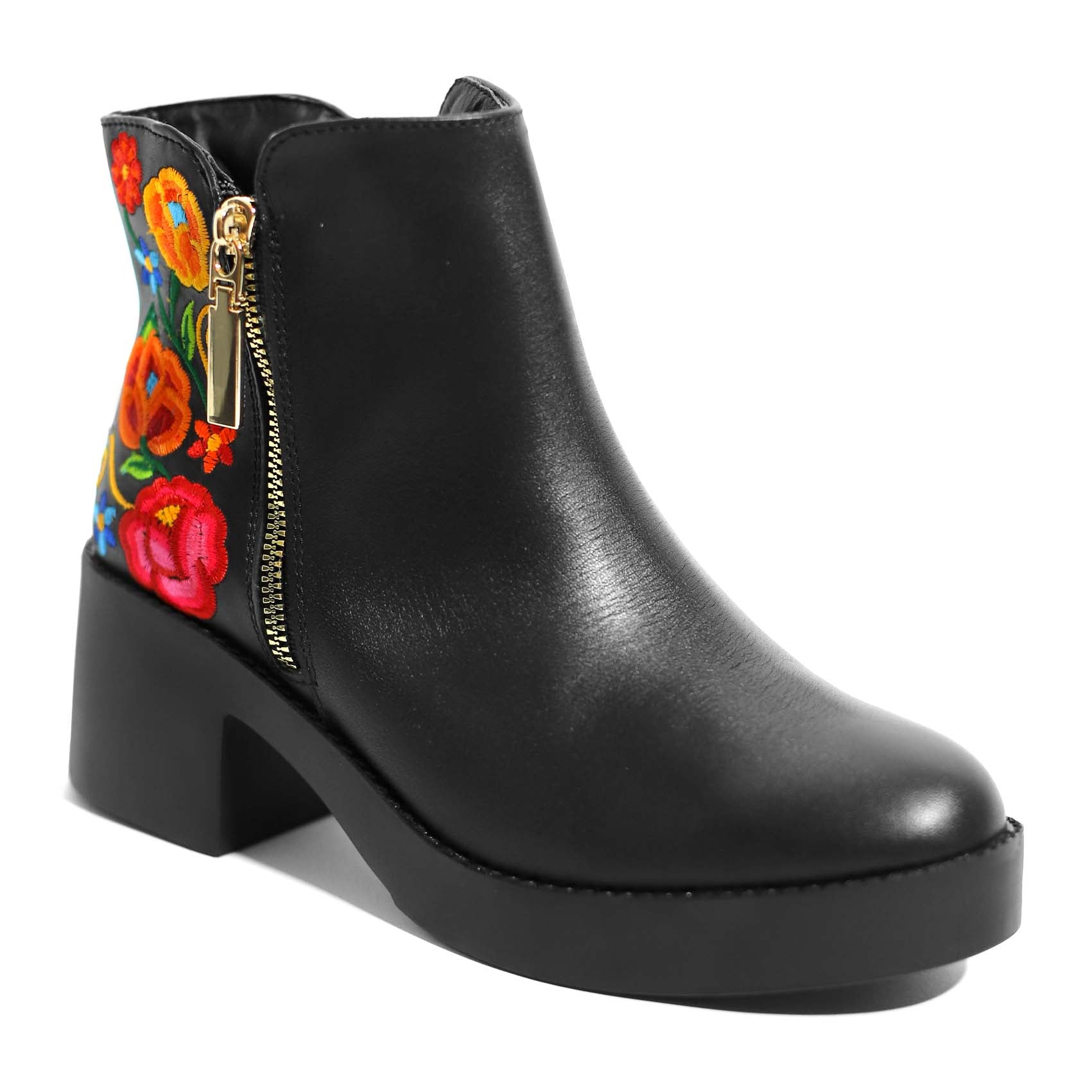 BOTIN LOLA FLORAL BORDADO NG