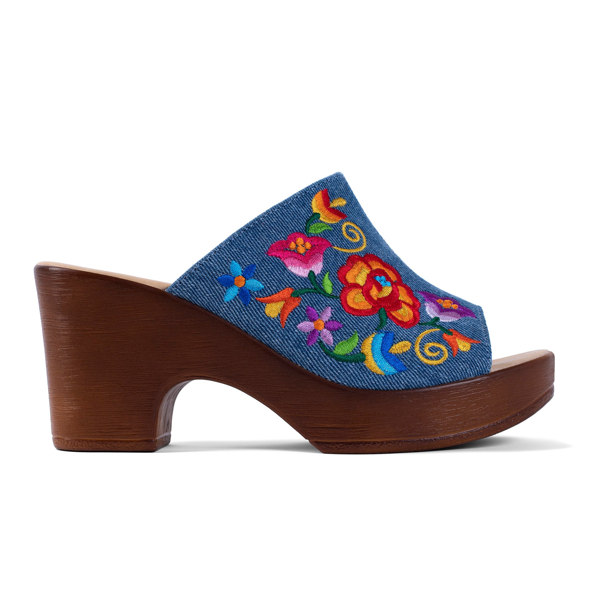 ZAPATO TAMARA PRIMAVERA MEZCLILLA BORDADO