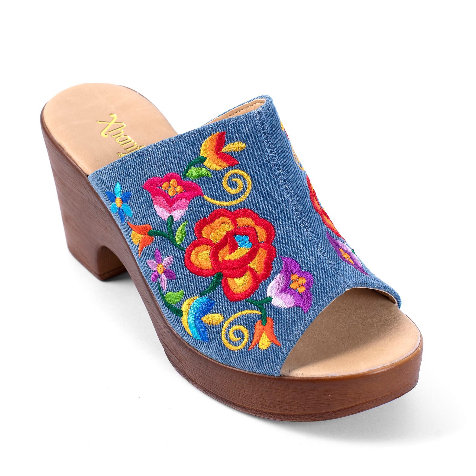 ZAPATO TAMARA PRIMAVERA MEZCLILLA BORDADO