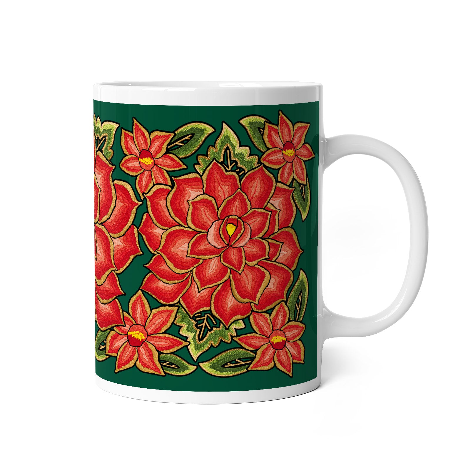 TAZA ROSA NAVIDEÑA