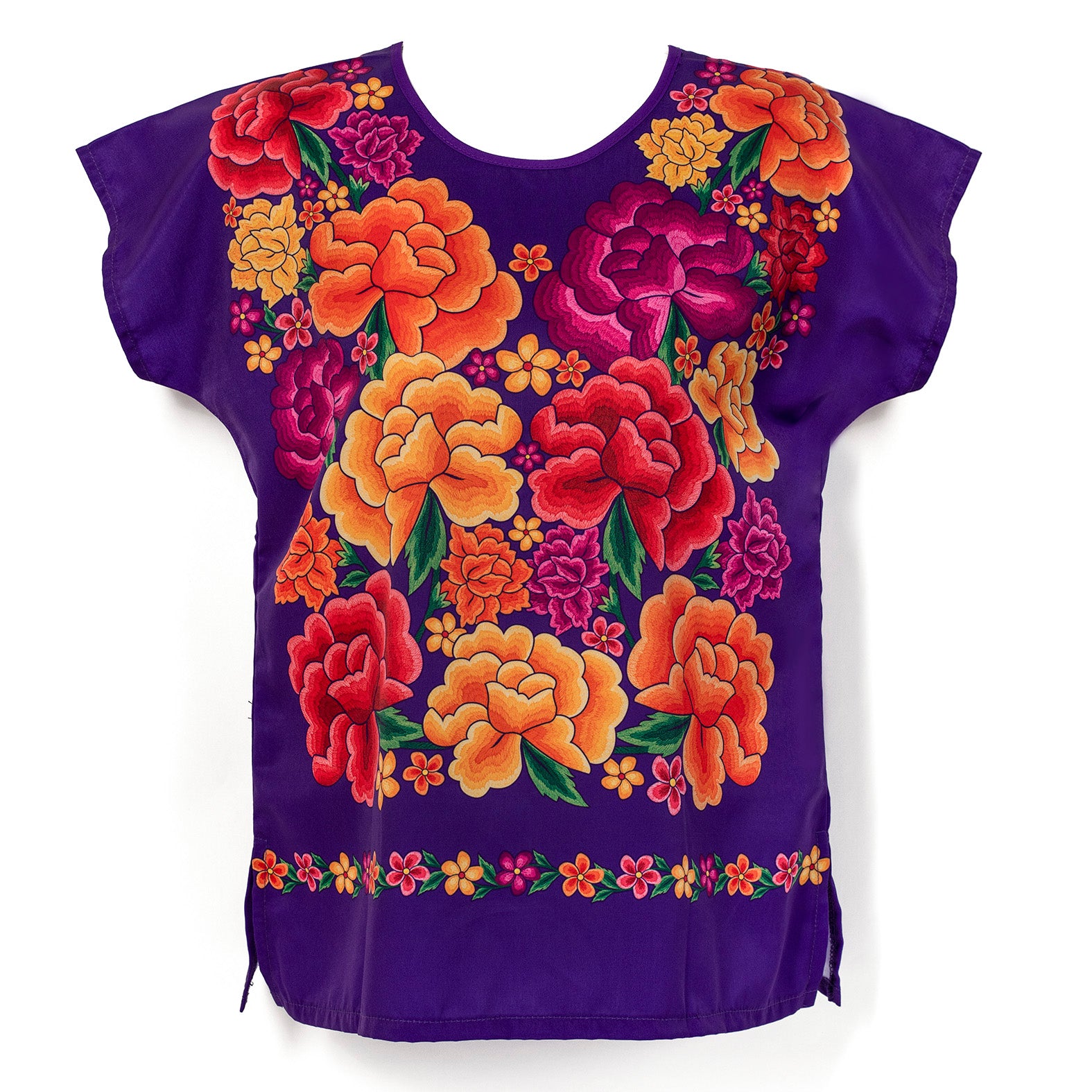 BLUSA HUIPIL ROSA NOVIEMBRE F/MORADO