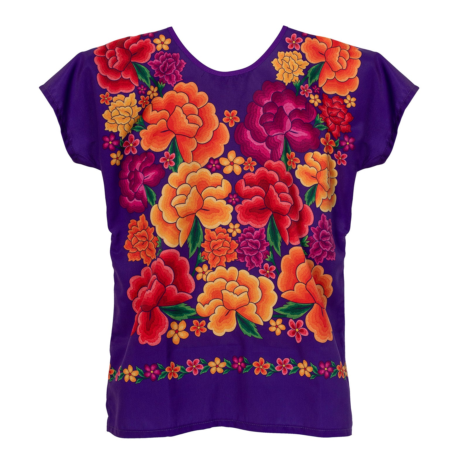 BLUSA HUIPIL ROSA NOVIEMBRE F/MORADO