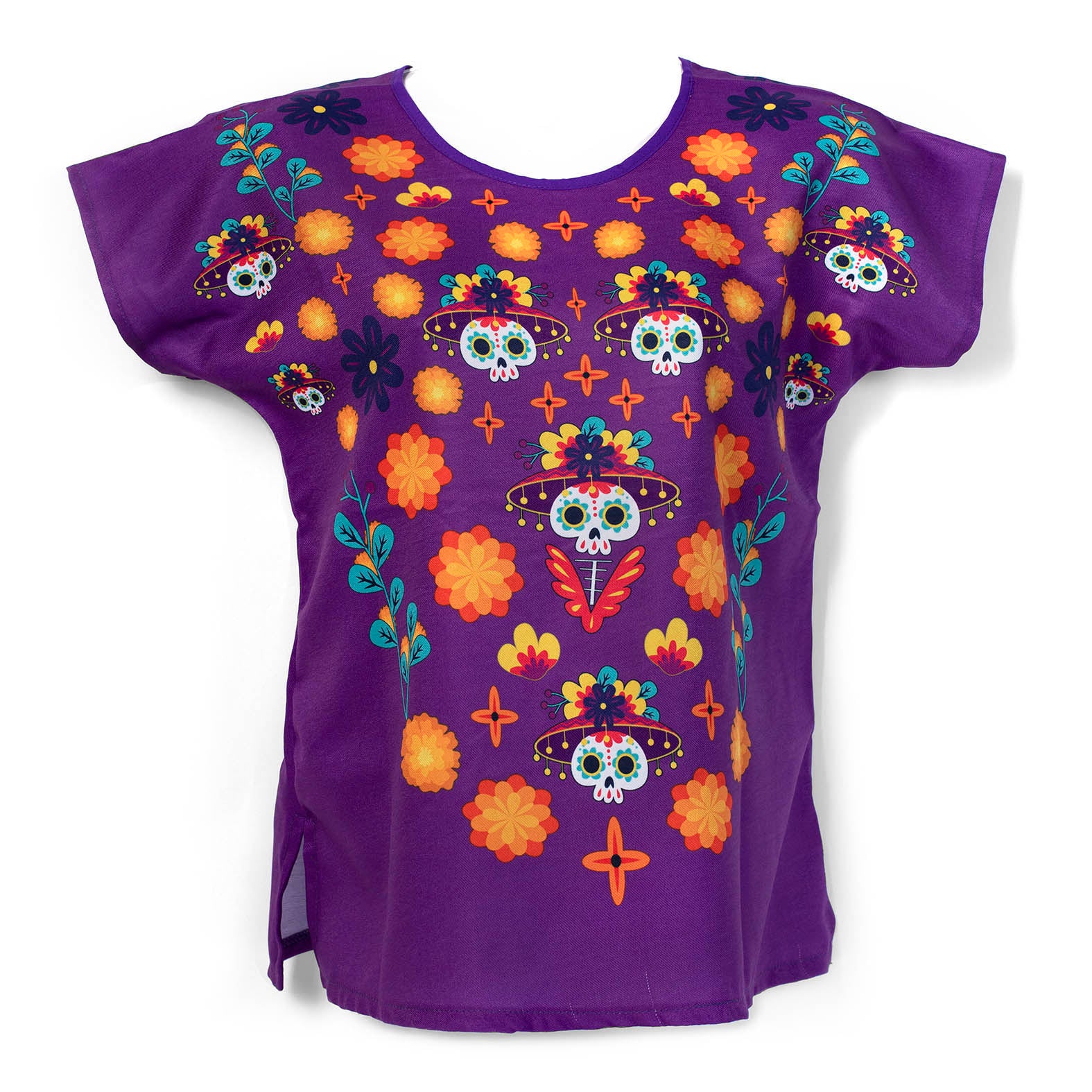 BLUSA HUIPIL LOLIS CALAVERITAS F/MRDO