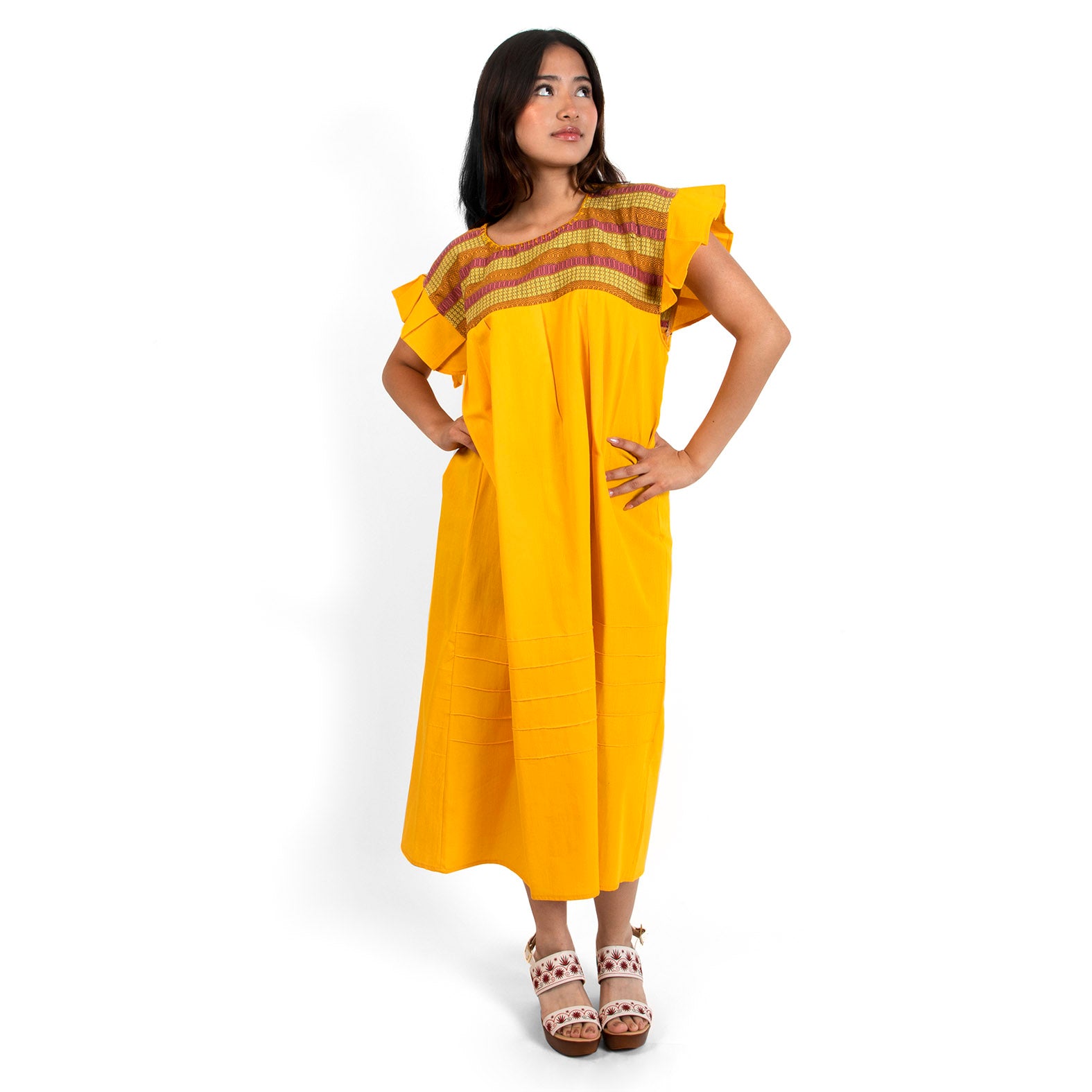 VESTIDO MANTA AMARILLO