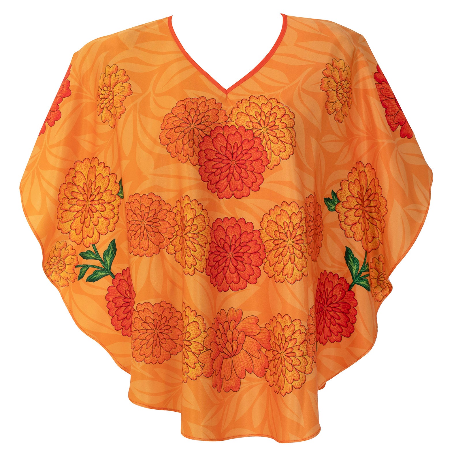 BLUSA ITZIA CEMPASUCHIL NARANJA