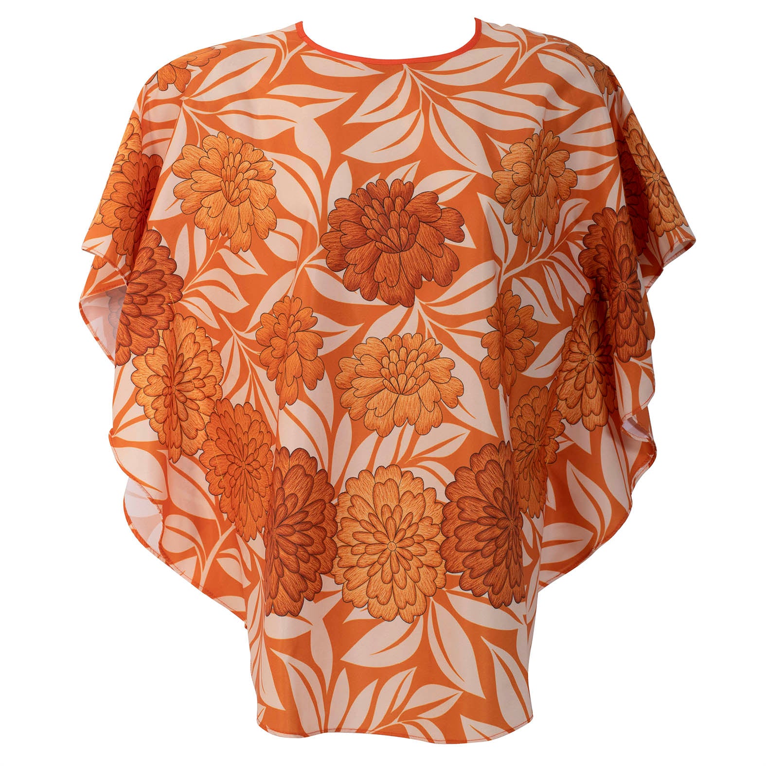 BLUSA ITZIA CEMPASUCHIL TERRACOTA