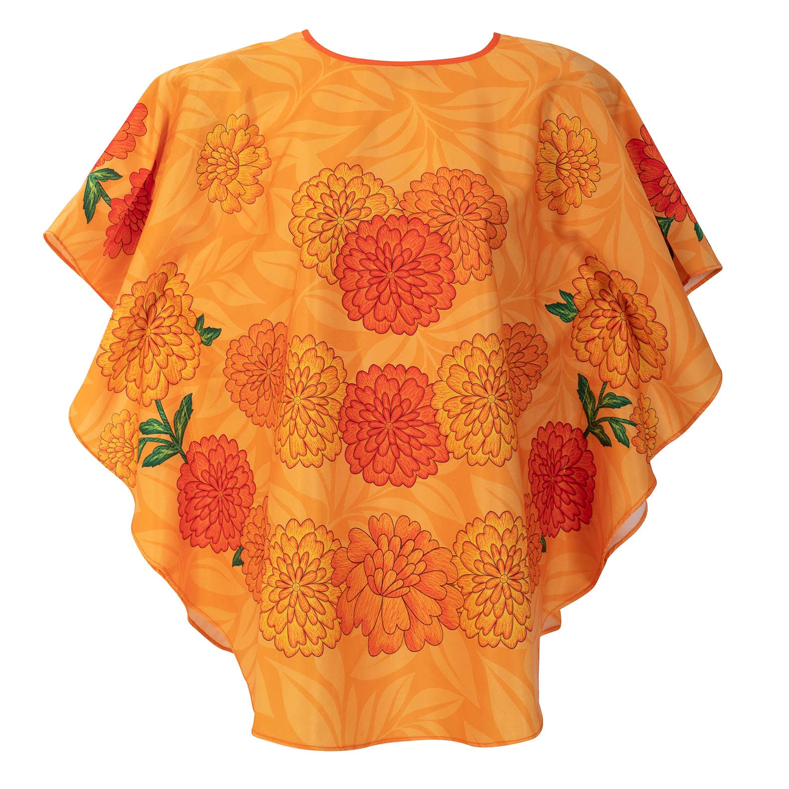 BLUSA ITZIA CEMPASUCHIL NARANJA