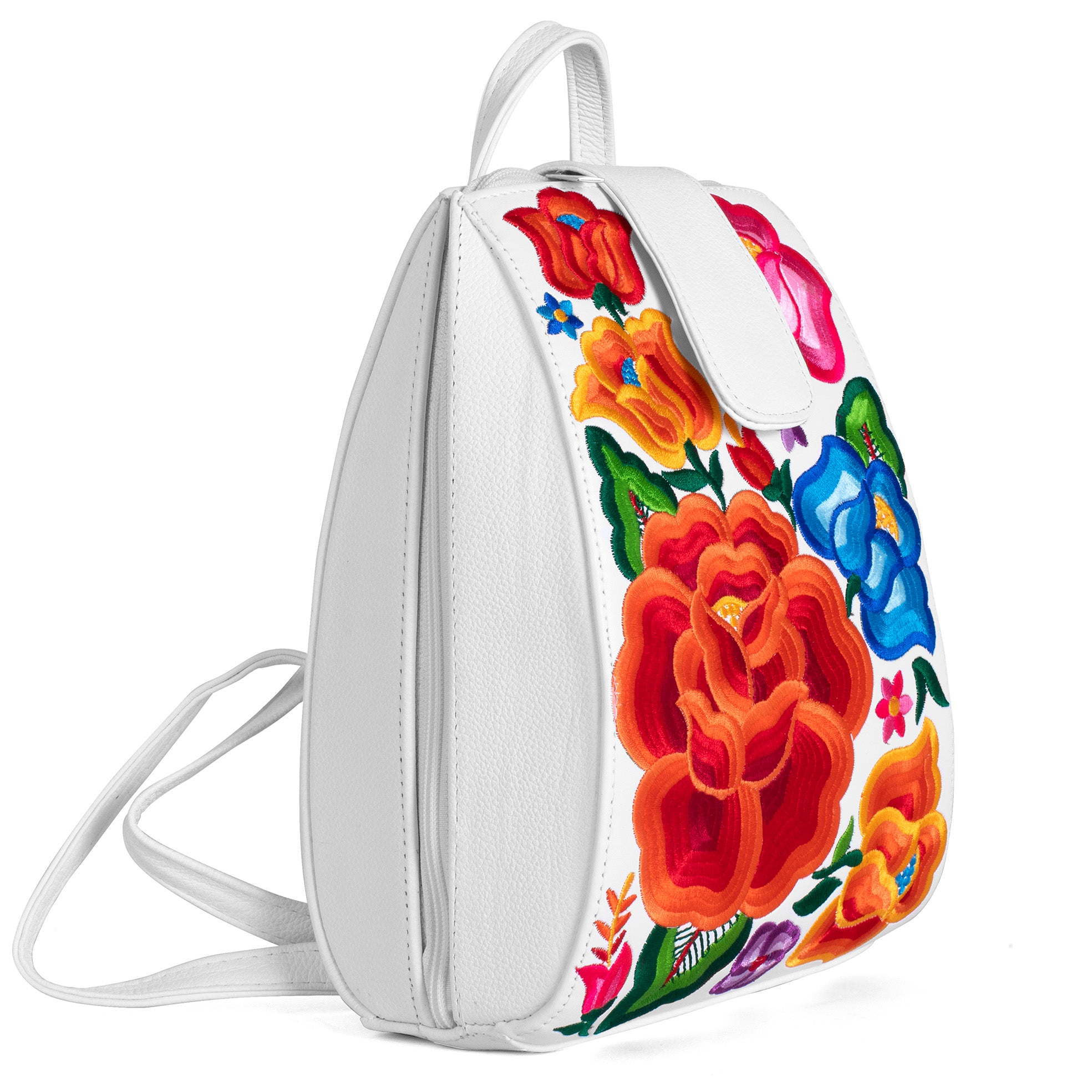 MOCHILA 094 BORD FLOR ANTIGUO BLANCO