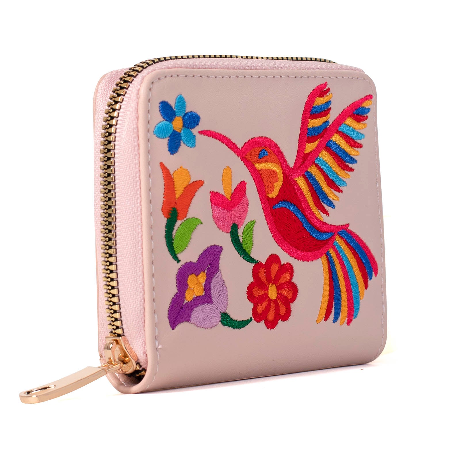 CARTERA CANDY COLIBRI BORDADO  ROSA