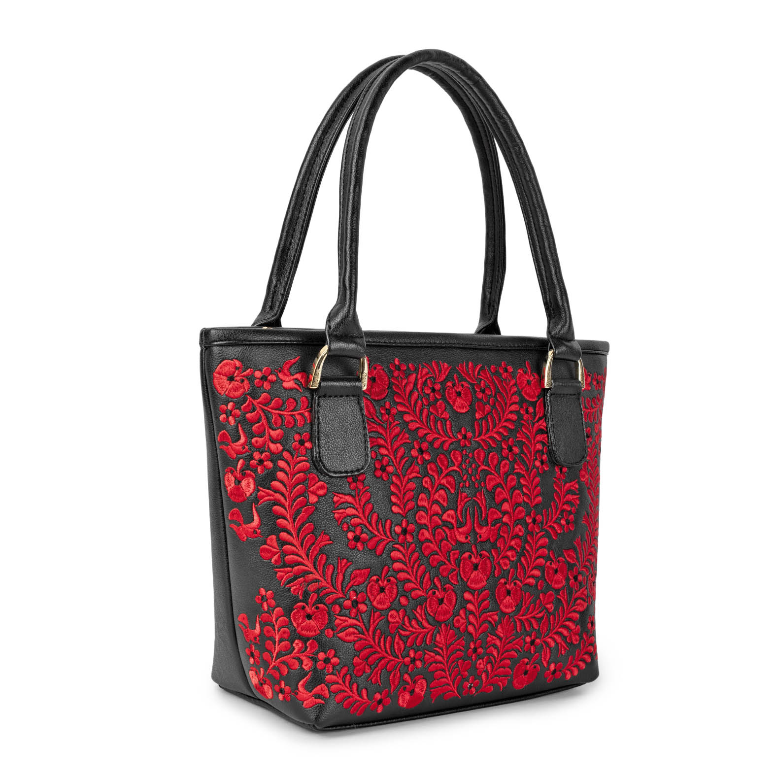 BOLSA JACKY BORDADO VALLES ROJO