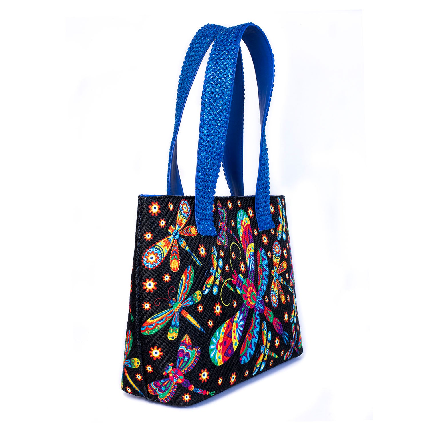 BOLSA HERMOSA LIBELULA TX NEGRO ASA AZUL